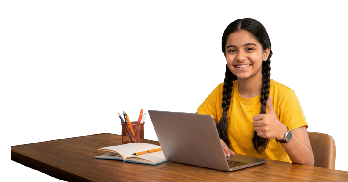 Vedantu Olympiad student at desk